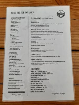 Menukaart🌟 at Lokaal 16 in Den Burg