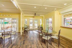 Interior dining at OurPlace in Kapaa
