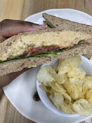 “Chickpea toona salad” sandwich  at Antoinette's Cafe in Buford