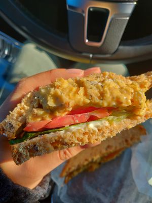 The chickpea toona sandwich! at Antoinette's Cafe in Buford