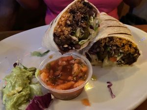 Maui veggie burritoo  at Polli's in Makawao