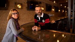 Co-owners Bridget Gordon and Dave Morris at Harp and Hound in Ogden