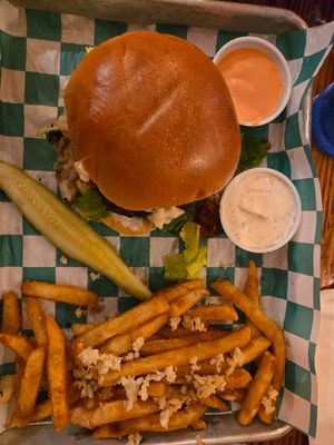 Vegan Dublin Down Burger at Harp and Hound in Ogden