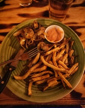 Herbivorous Butcher steak night, ribeye at Harp and Hound in Ogden