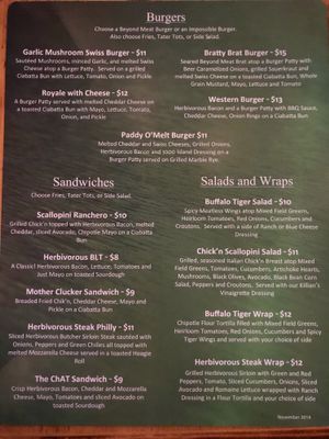 H&H Menu at Harp and Hound in Ogden