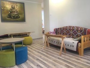 interiour of the cafe at Lotus Cafe in Ulaanbaatar