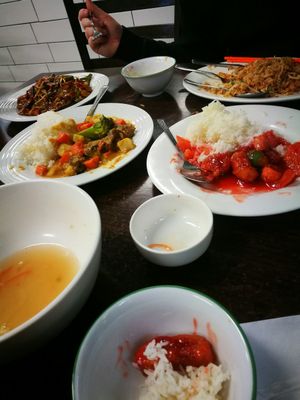 Sweet and sour ribs, lamb, nasi goreng at Top Choice in Noble Park