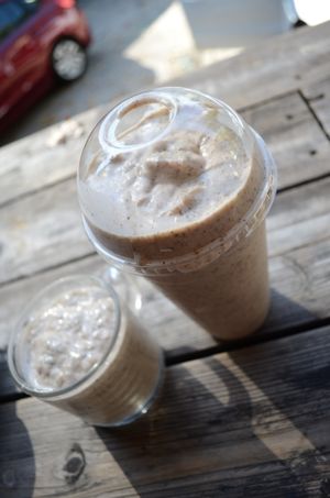Smoothie with banana & cinnamon (vegan) at Fudenjuce in Nevada City