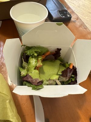 Side salad dressing is good  at Fudenjuce in Nevada City