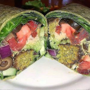 Middle Eastern Falafel Wrap at Fudenjuce in Nevada City