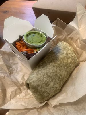 CA Wrap & side salad   at Fudenjuce in Nevada City