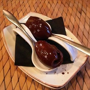 Chocolate vegan truffle with sea salt. Unique! at Duke Restaurant in Mallorca