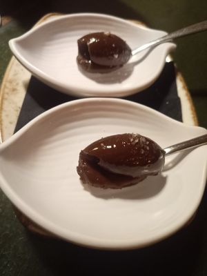 Signature dark chocolate with sea salt flakes at Duke Restaurant in Mallorca