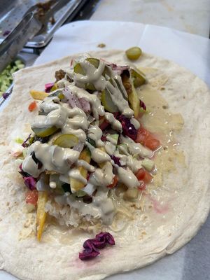 Falafel in a Lafa at FalafaLafa in Brooklyn
