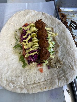 Falafel in a Lafa at FalafaLafa in Brooklyn