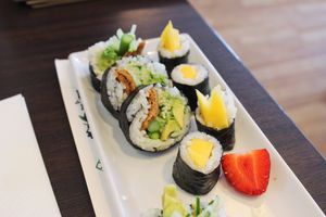Mango sushi. at Western Sushi in Ringsted