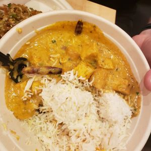 Southern curry with tofu at Masala Wok in Austin