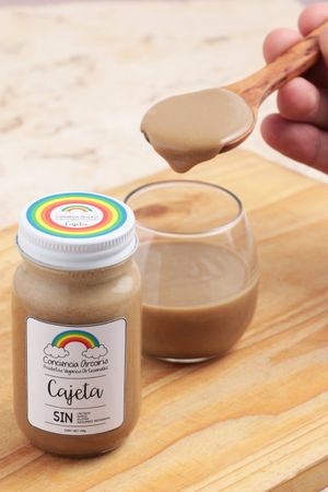 Vegan Cajeta, sweetened with brown sugar, no refined sugar added. at Conciencia Arcoiris Productos Veganos Artesanales in Mexico City