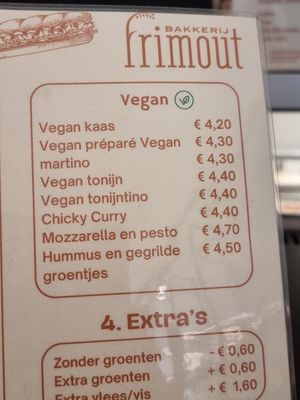 Vegan sandwiches at Bakery Frimout in Ghent