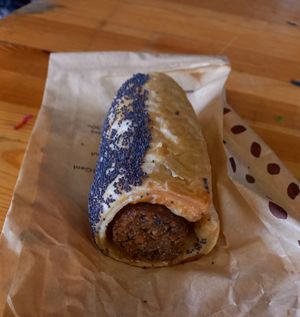 worstenbroodje funghi 4€ at Bakery Frimout in Ghent