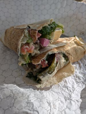 Hummus falafel rolled at Aladdin's Eatery in Worthington