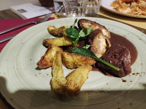 Seitan ripieno con patate sabbiose  #Veganuary at Soul Kitchen in Genoa