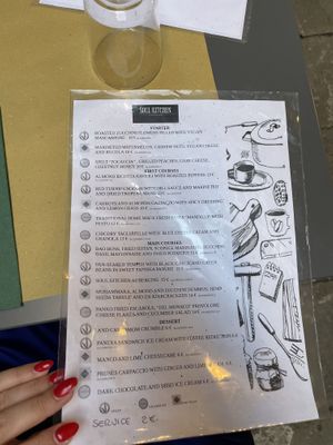 The menu   at Soul Kitchen in Genoa