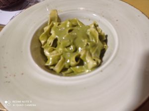 Pasta al pesto vegano at Soul Kitchen in Genoa