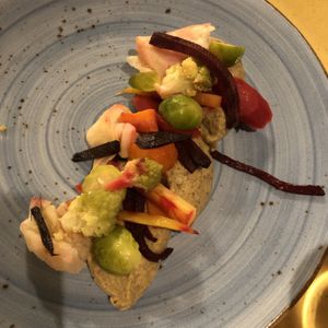 Black cheakpeas hummus  at Soul Kitchen in Genoa