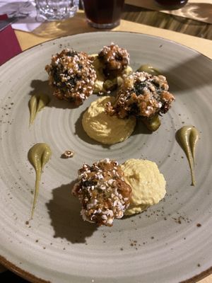broccoli panati con popcorn  at Soul Kitchen in Genoa