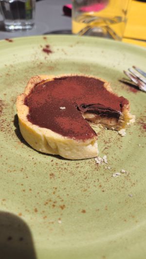 Miso, caramel chocolate tartlet - amazing! at Soul Kitchen in Genoa