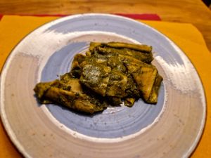 Pasta with basil pesto (made vegan upon request) at Soul Kitchen in Genoa