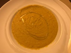 Lentil soup with curry at Soul Kitchen in Genoa