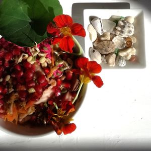 Fresh local organic ingredients. at Marine Garden Camp in Dahab