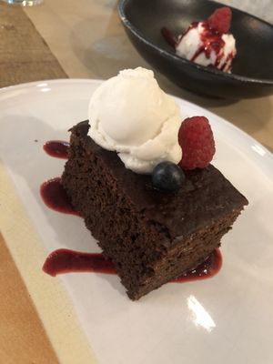 Chocolate Cake at Om in Girona