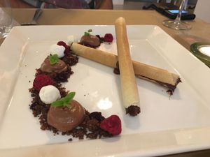 chocolat desert at Om in Girona
