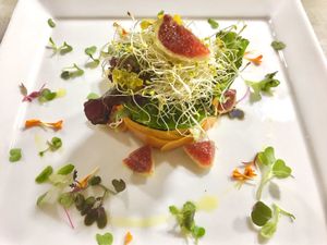 salad at Om in Girona