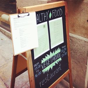 menu at Om in Girona