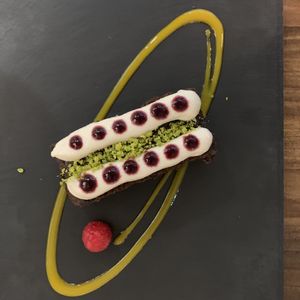 Chocolate cake at Om in Girona