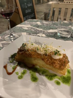 Patatas bravas at Om in Girona