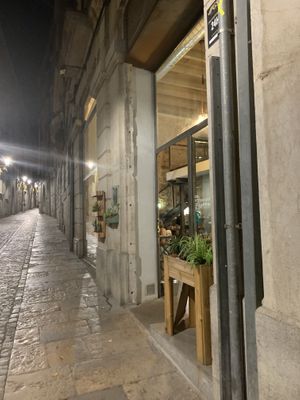 Outside Om at Om in Girona
