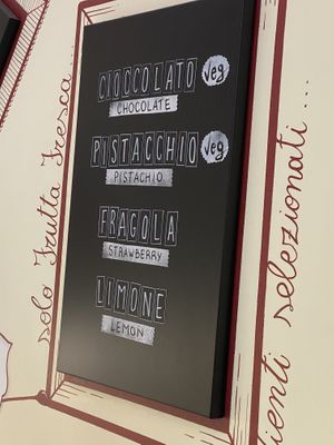 carte  at Natura Gelato in Trieste