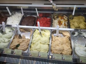 Most of the vegani flavours at Natura Gelato in Trieste