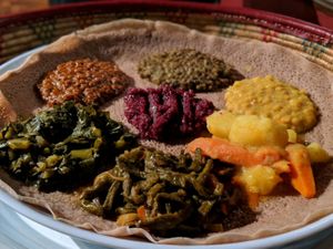 Veg combo at Ghion Cultural Hall in Atlanta