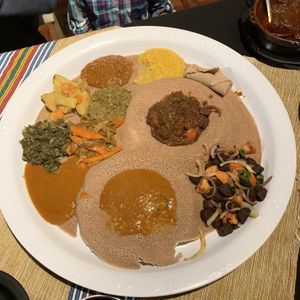 Veggie platter  at Ghion Cultural Hall in Atlanta