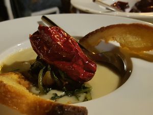 Fave e cicoria e pomodoro crusco  at Stano Ristorante Pizzeria in Matera