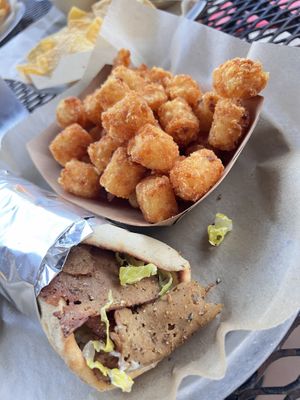 Gyro & tots  at My Parents' Basement in Avondale Estates