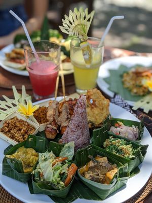 Nasi campur at Miro's Garden Restaurant in Ubud