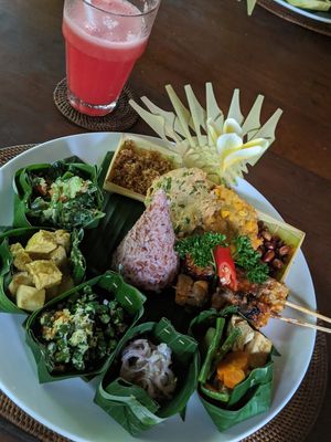 Nasi Campur at Miro's Garden Restaurant in Ubud