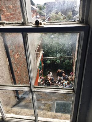 view of the outside seating at The Glorious Art House Cafe in Exeter